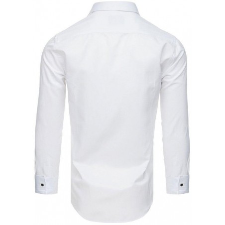 Biela pánska smokingová košeľa s plisami (dx1744)