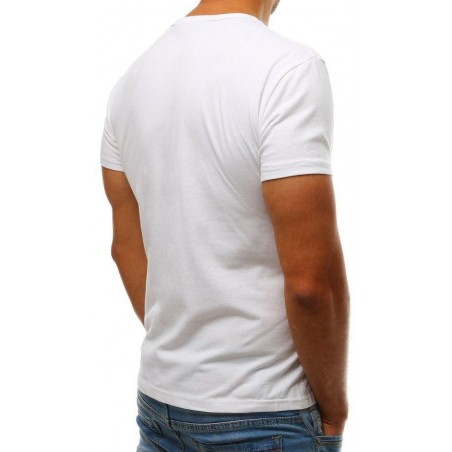 Pánske pohodlné biele tričko (rx3531)