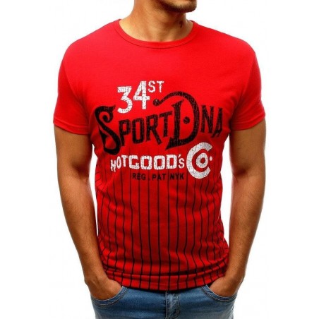 Moderné pánske tričko s potlačou (rx3533) - červené