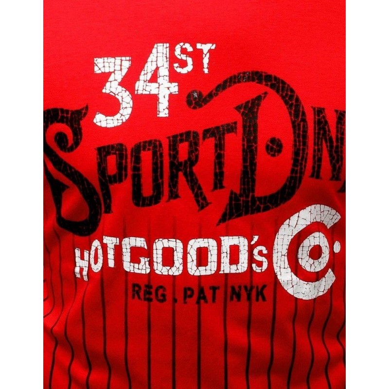 Moderné pánske tričko s potlačou (rx3533) - červené