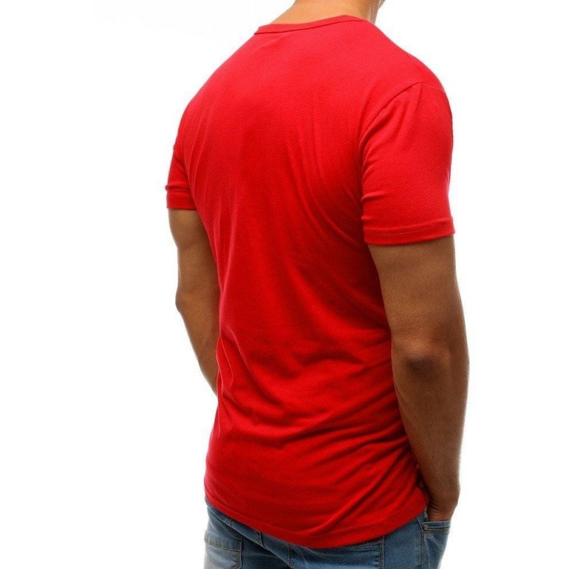 Moderné pánske tričko s potlačou (rx3533) - červené