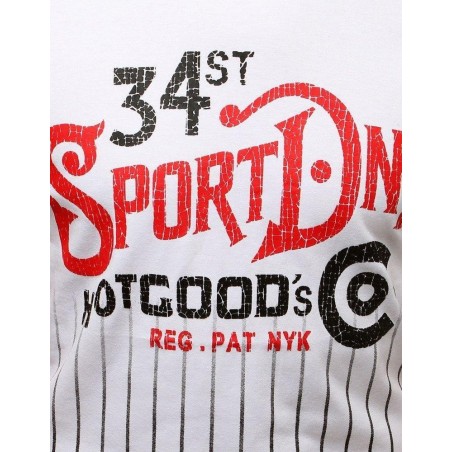 Moderné pánske tričko s potlačou (rx3534) - biele