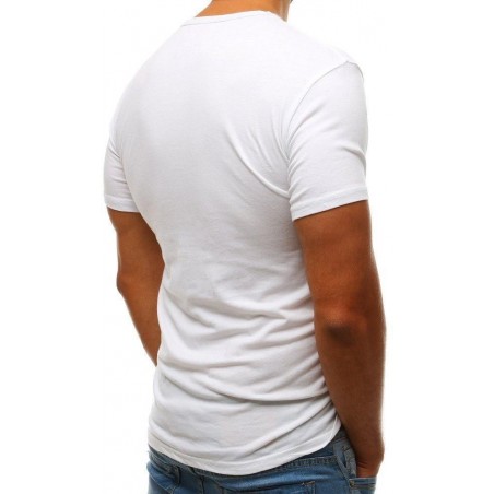 Pánske zaujímavé biele tričko (rx3538)