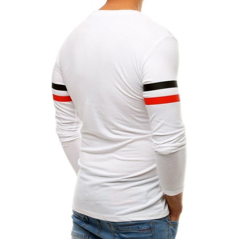 Tričko pánske s dlhými rukávmi (lx0515) - biele