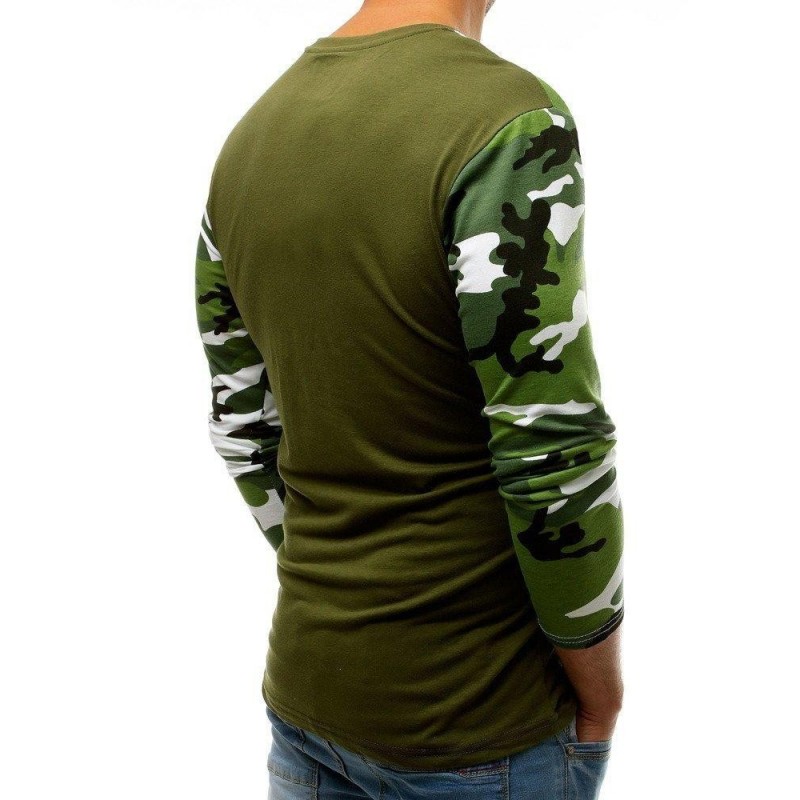 Pánske tričko s dlhým rukávom (lx0523) - zelené