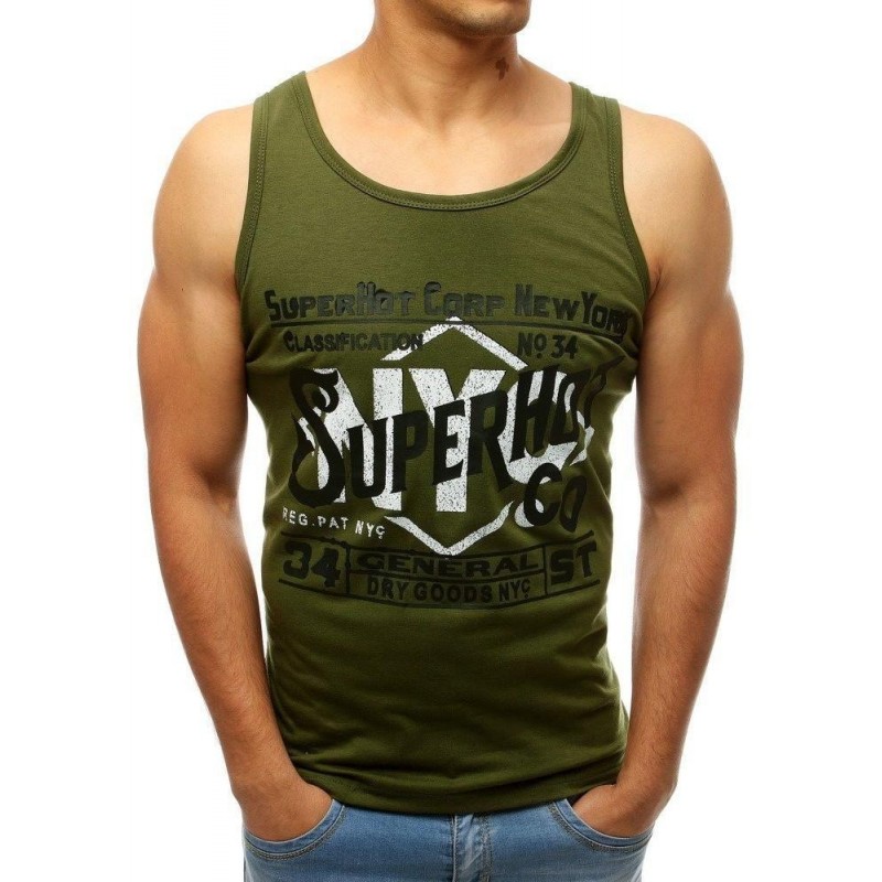 Originálne pánske tričko bez rukávov (rx3696) - zelené