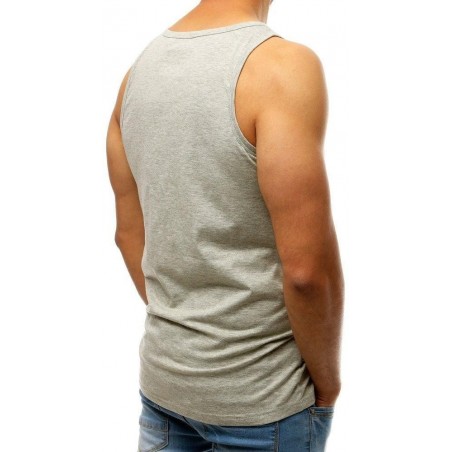 Sivé pánske tričko bez rukávov (rx3701)