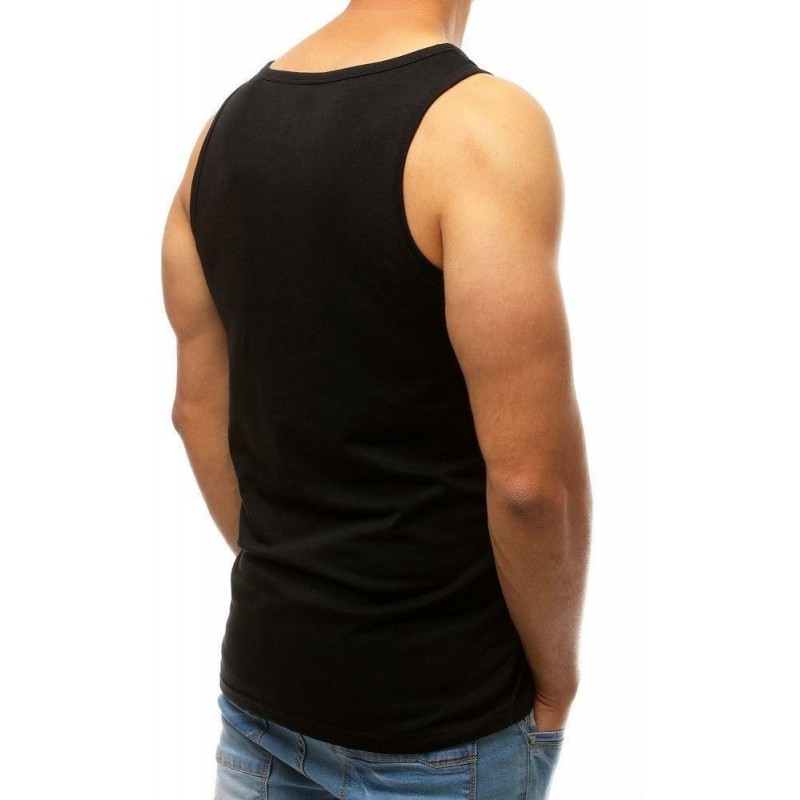 Čierne pánske tričko bez rukávov (rx3702)