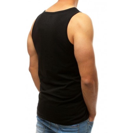 Čierne pánske tričko bez rukávov (rx3702)