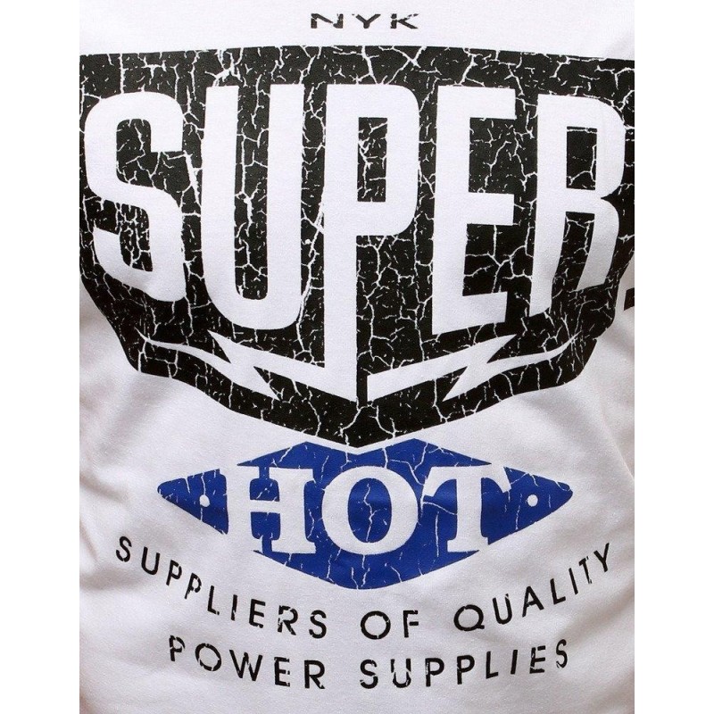 Pánske tričko s výraznou potlačou (rx3520) - biele