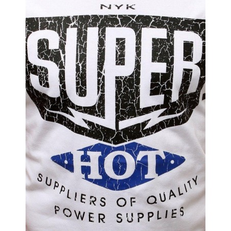 Pánske tričko s výraznou potlačou (rx3520) - biele