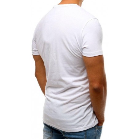 Pánske tričko s výraznou potlačou (rx3520) - biele