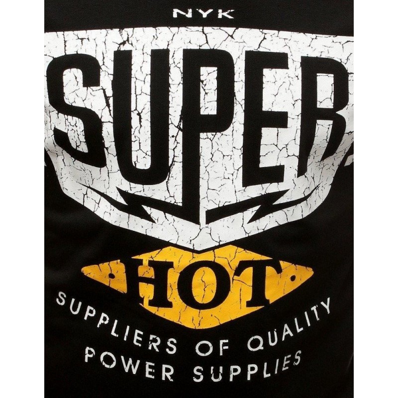 Pánske tričko s výraznou potlačou (rx3522) - čierne