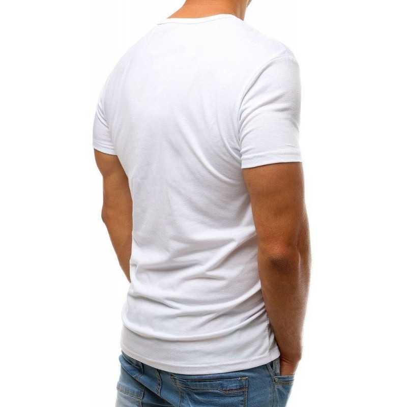 Pánske biele tričko s potlačou (rx3542)