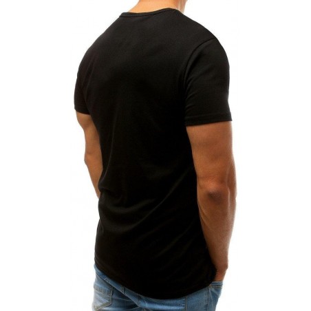 Pánske čierne tričko s potlačou (rx3543)