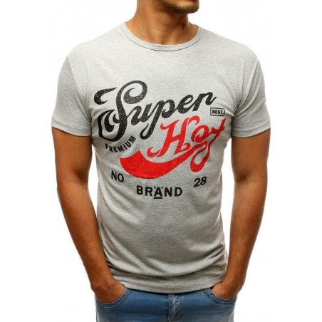 Pánske svetlosivé tričko s potlačou (rx3544)