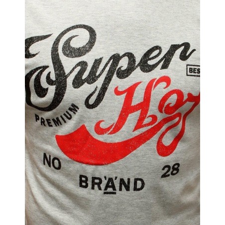 Pánske svetlosivé tričko s potlačou (rx3544)