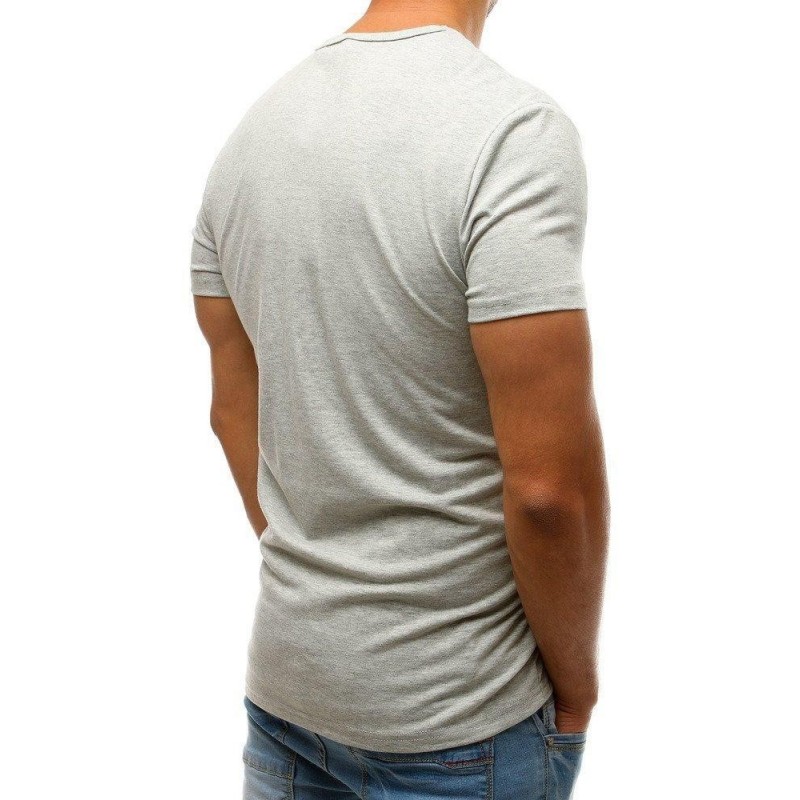 Pánske svetlosivé tričko s potlačou (rx3544)