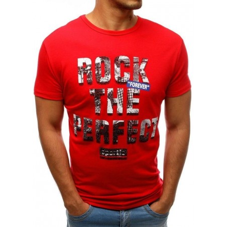 Moderné pánske tričko s krátkym rukávom (rx3546) - červené