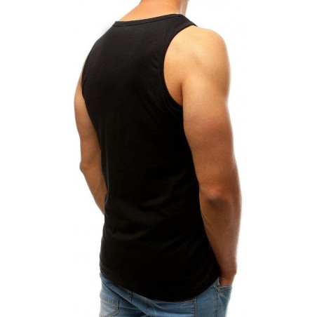 Pánske tričko s potlačou bez rukávov (rx3705) - čierne