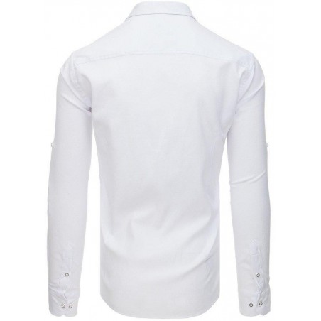 Biela pánska košeľa s dlhým rukávom (dx1759)