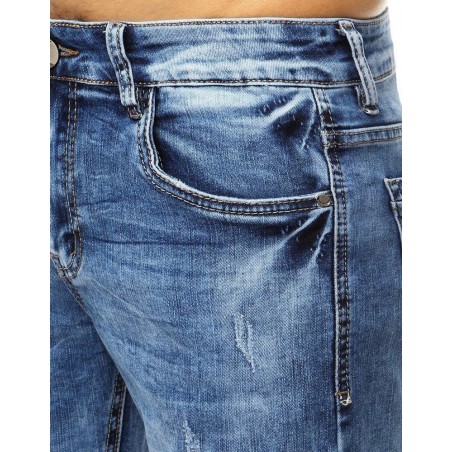 Rifľové pánske krátke nohavice (sx1000) - modré