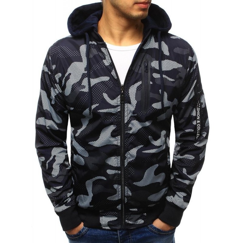 Pánska obojstranná prechodná bunda (tx2073) - tmavomodrá, veľ. XXL