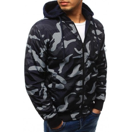 Pánska obojstranná prechodná bunda (tx2073) - tmavomodrá, veľ. XXL