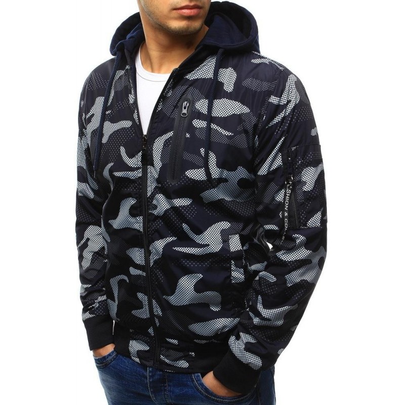 Pánska obojstranná prechodná bunda (tx2073) - tmavomodrá, veľ. XXL