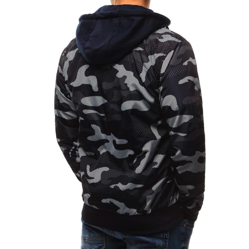 Pánska obojstranná prechodná bunda (tx2073) - tmavomodrá, veľ. XXL