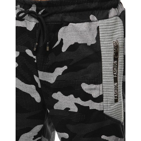 Teplákové pánske kraťasy army (sx1040) - čierne