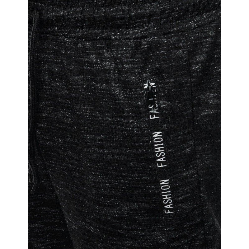 Pánske čierne teplákové kraťasy (sx1061)