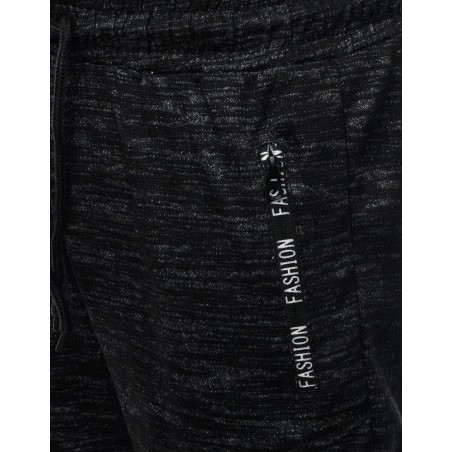 Pánske čierne teplákové kraťasy (sx1061)