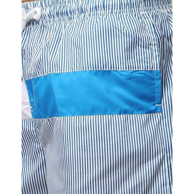 Pásikavé pánske šortky (sx1084) - modré