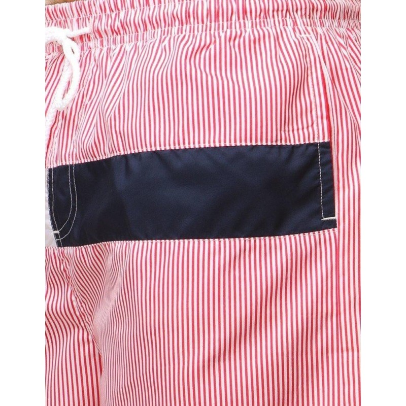 Pásikavé pánske šortky (sx1085) - červené