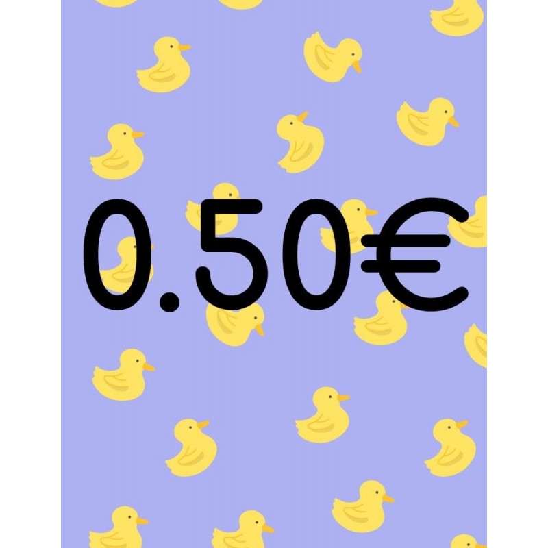 Príspevok na charitu v hodnote 0,50€