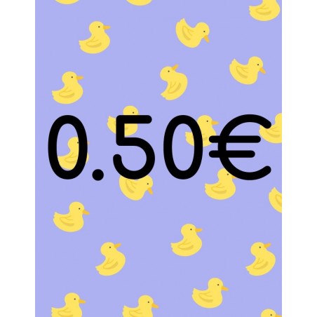Príspevok na charitu v hodnote 0,50€