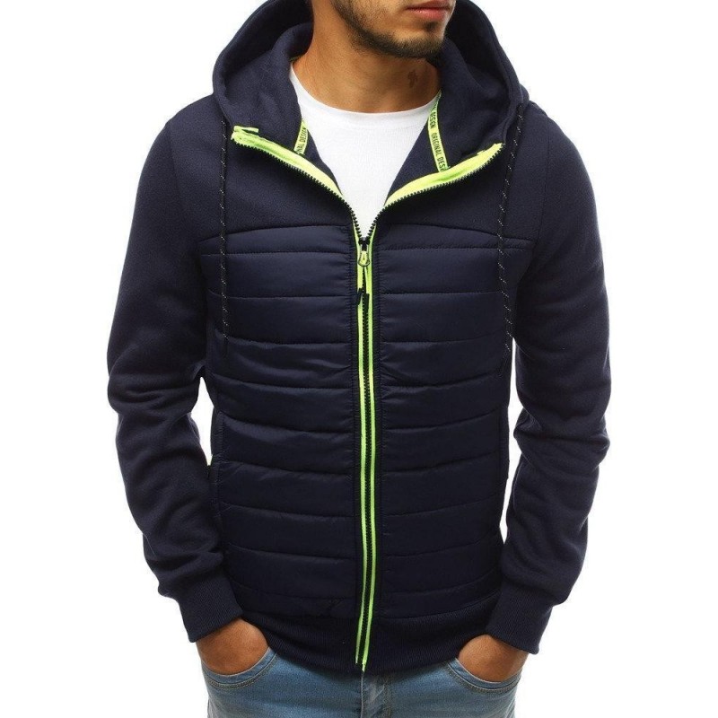 Prechodná prešívaná bunda pre mužov (tx2697) - tmavomodrá