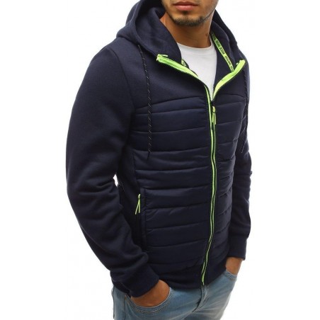 Prechodná prešívaná bunda pre mužov (tx2697) - tmavomodrá