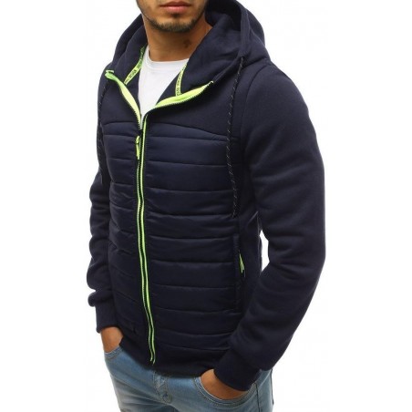 Prechodná prešívaná bunda pre mužov (tx2697) - tmavomodrá