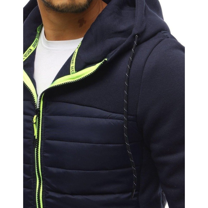 Prechodná prešívaná bunda pre mužov (tx2697) - tmavomodrá